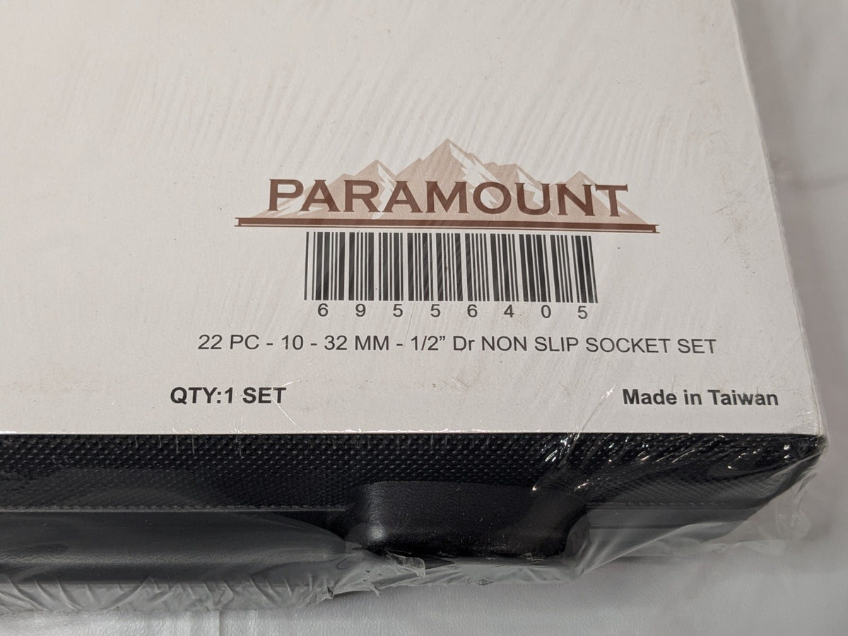 Paramount 22 Piece Non Slip Socket Set 1/2" Drive 10 to 32 mm 69556405