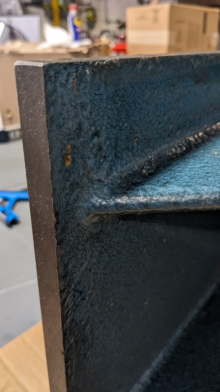 Machined Angle Plate 12" x 12" x 12" Cast Iron Double Web Flat Surface - Damaged