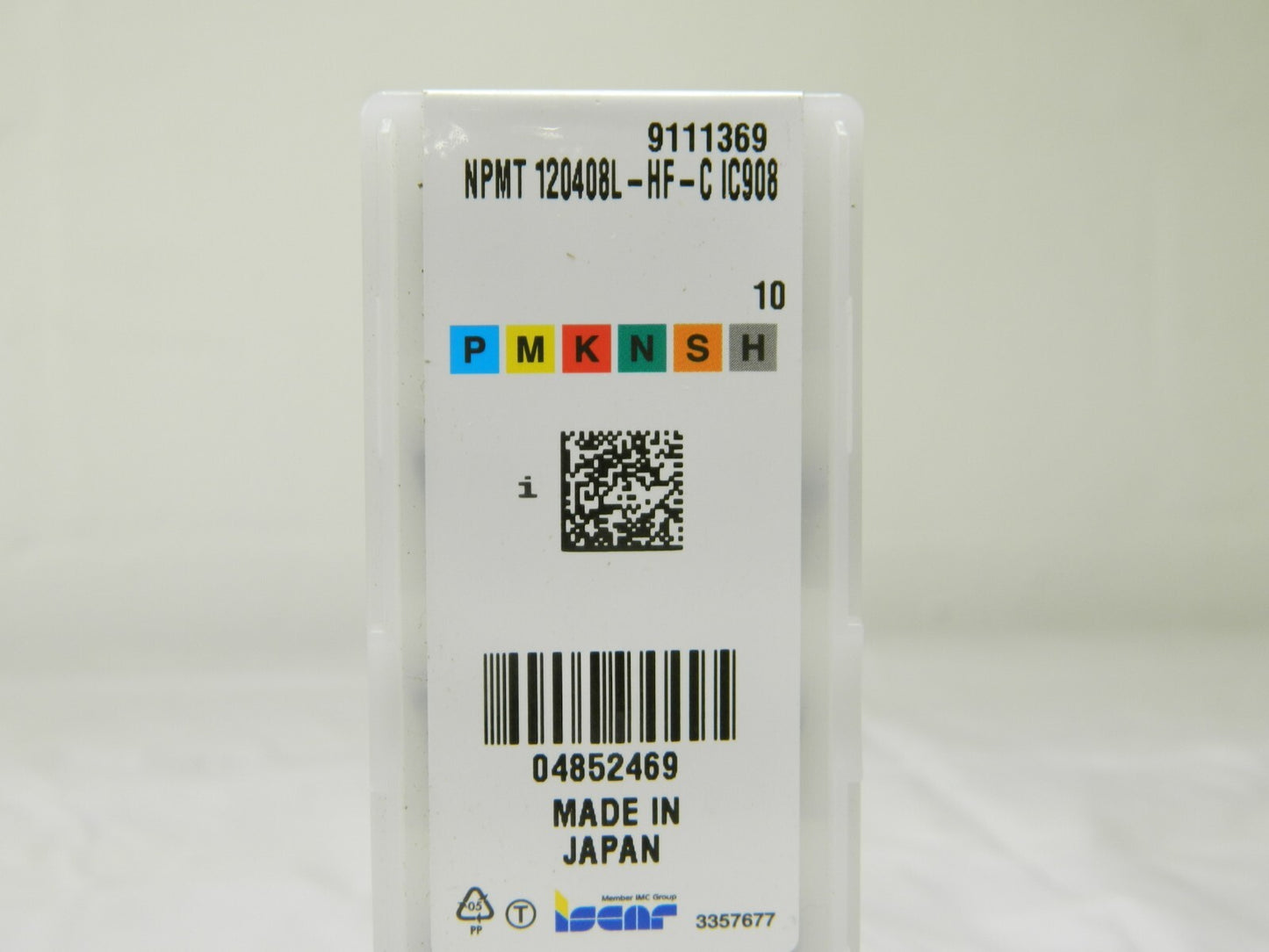 Iscar Carbide Drilling Insert NPMT 12504L2 HF IC908 Qty 10 0485249