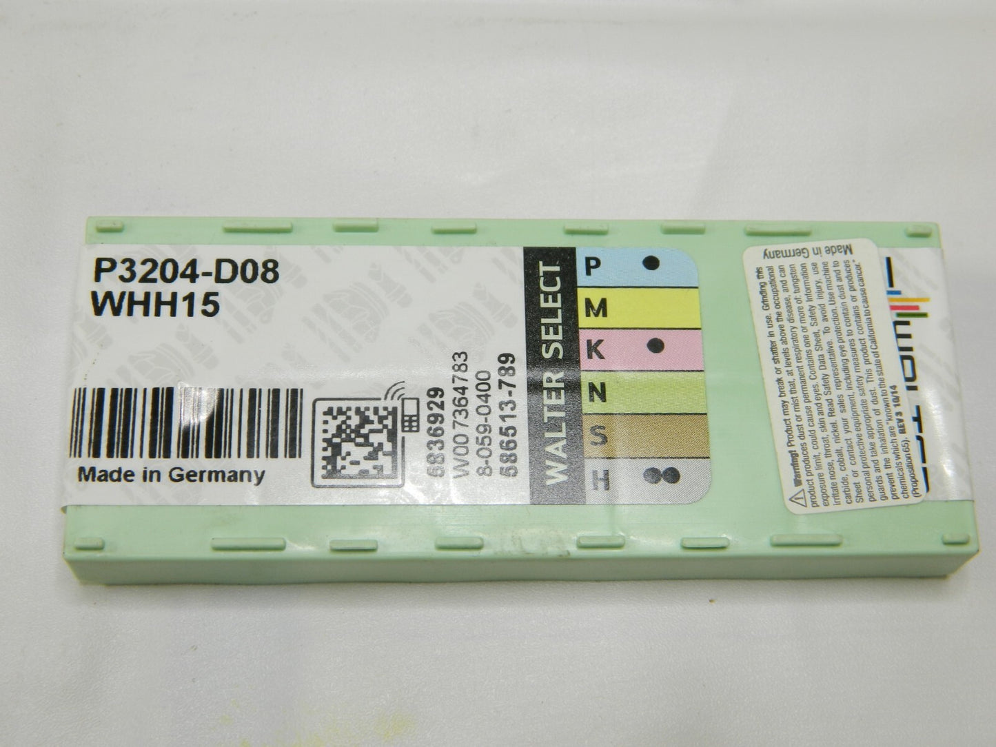 Walter Carbide Milling Insert P3204 D08 WHH15 Qty 7 5836929