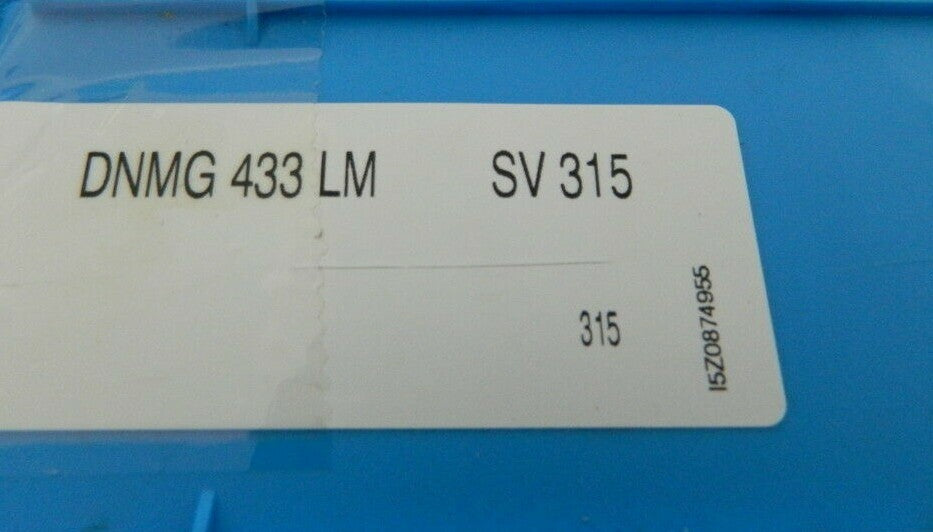 Valenite Carbide Turning Inserts DNMG433LM Grade-SV315 Qty 10 03979