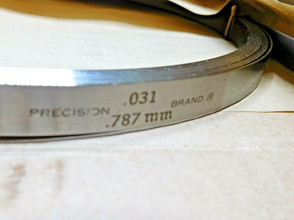 Precision Brand Steel Feeler Gage 0.031"Thick 1/2" Wide Qty 2 (25 Ft R
