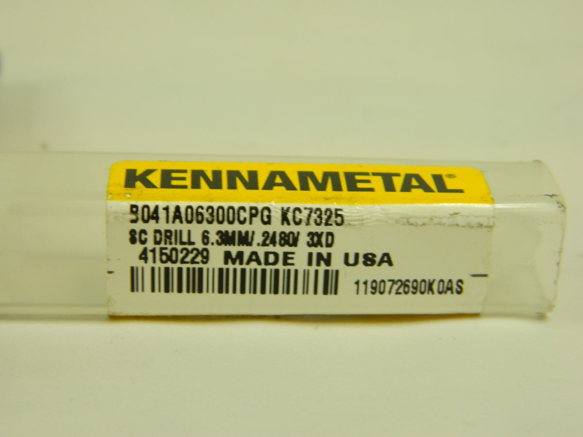 KENNAMETAL SC Screw Machine Length Drill Bit: 0.248" Dia, 140 ° 4150229