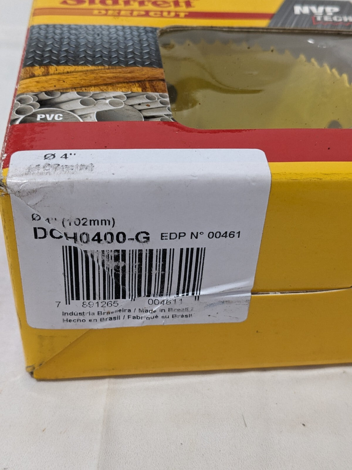 STARRETT Hole Saw: 4" Saw Dia, 2" Cut Depth 00461