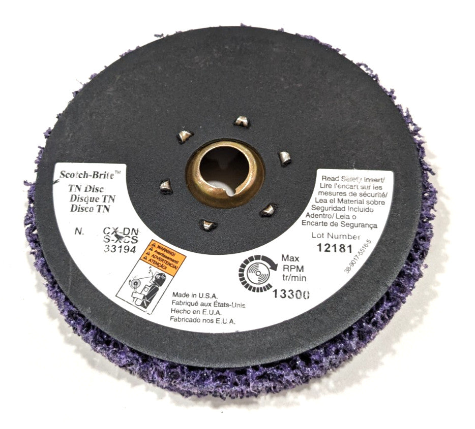 3M SCOTCH-BRITE S-XCS CX-DN 4-1/2" Dia Course Clean & Strip 048011-33194