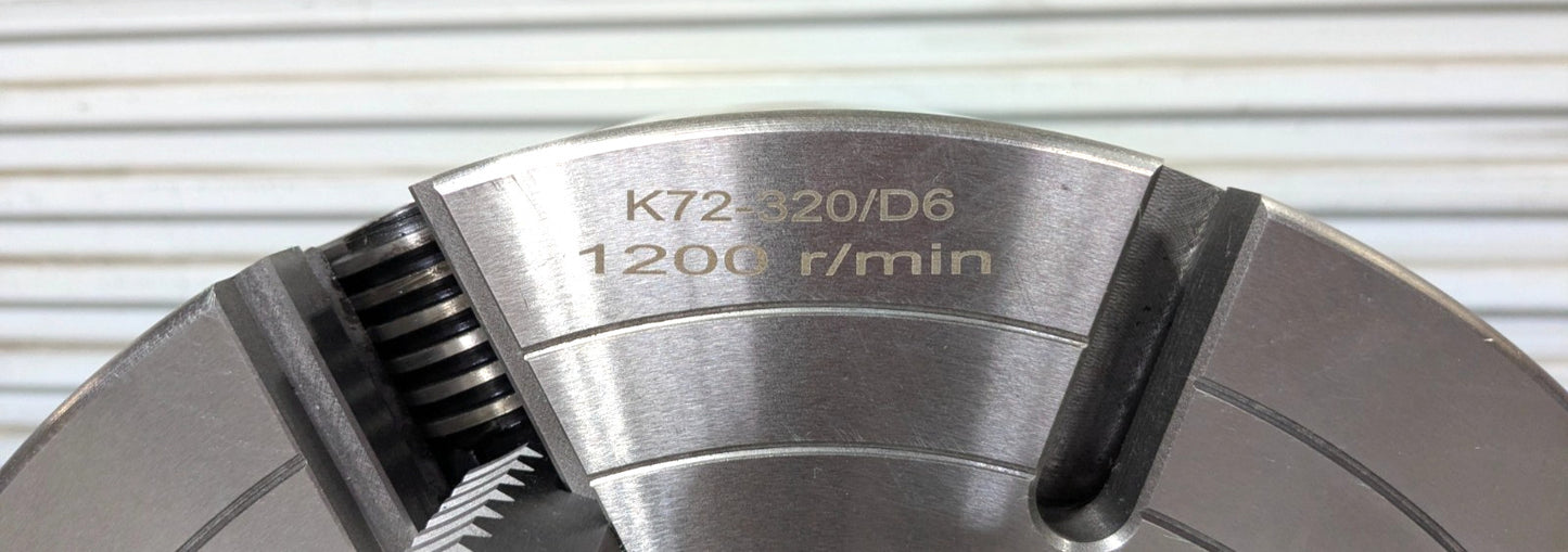 12" Independent 4 Jaw Lathe Chuck D1-6 Mounting 3.74" Through Hole 429-4126