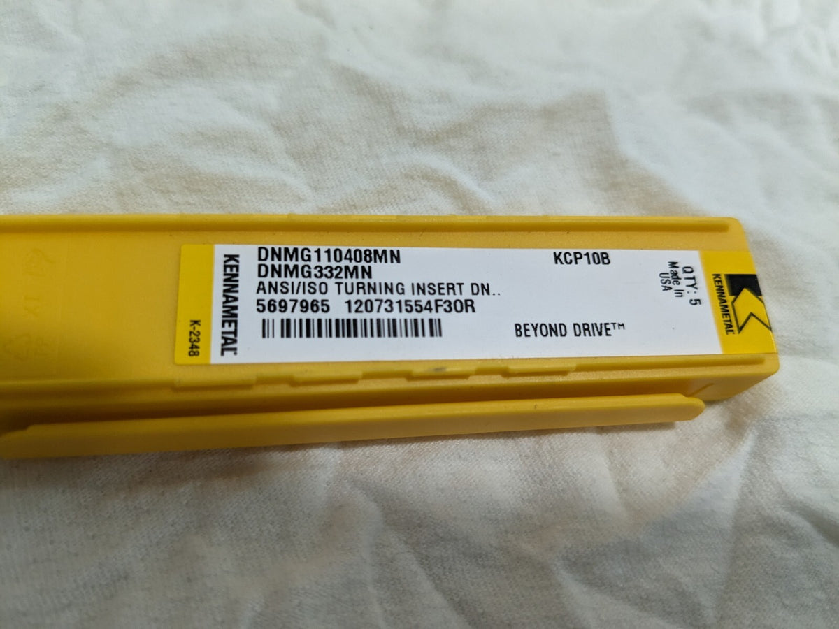 KENNAMETAL Turning Insert 5pc: DNMG332MN KCP10B, Carbide 5697965