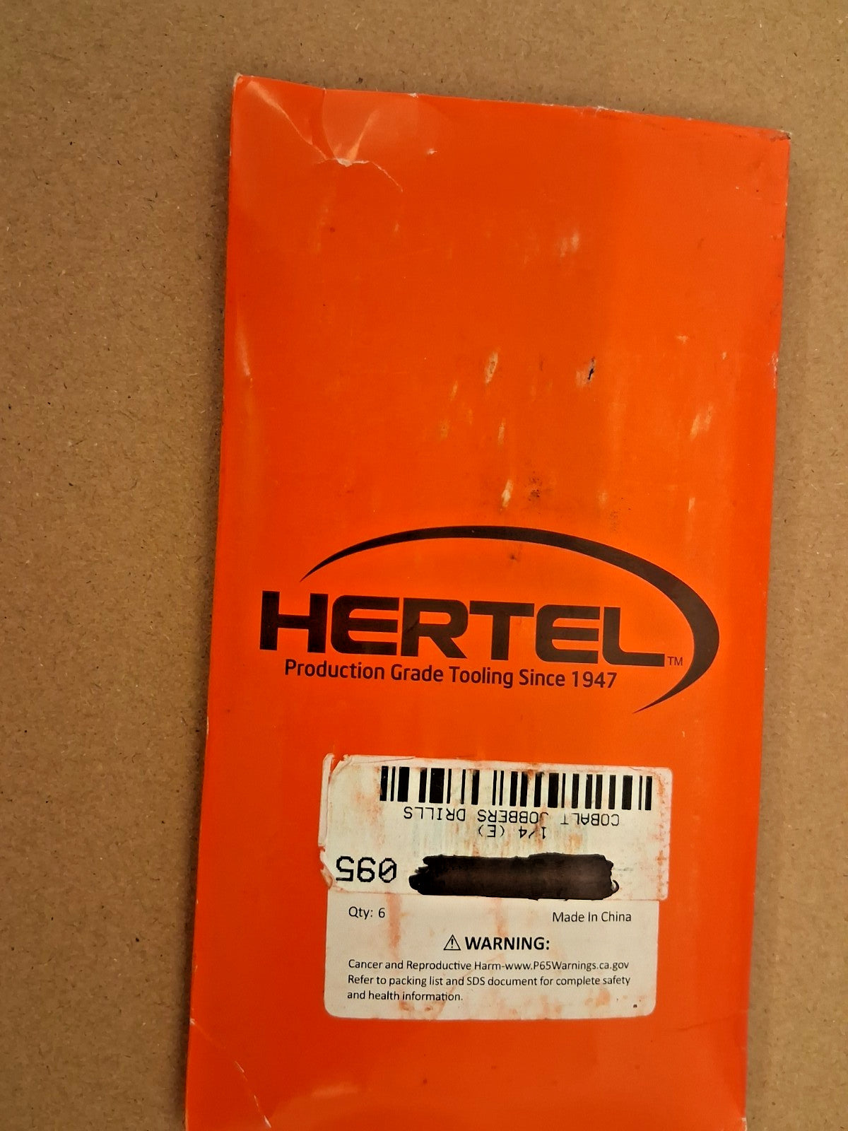 Hertel Cobalt Jobber Length Drill Bits QTY6 1/4" Dia 135 Deg 01190164