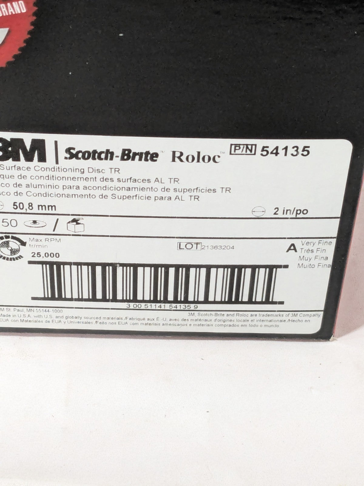 3M Quick-Change Disc: Roloc TR, 2" Dia, AO, Non-Woven Box of 50 7100075708