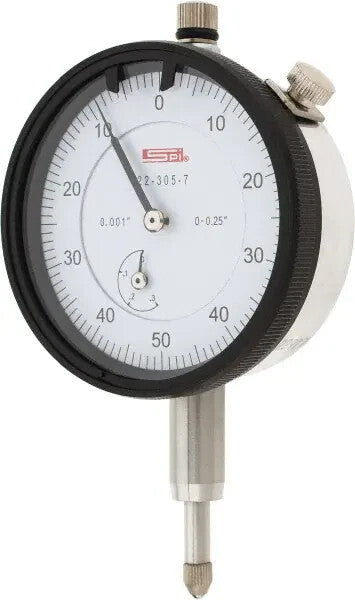 SPI 1/4 Range 0-50-0 Dial Reading 0.001" Graduation Dial Drop Indicator 22-305-7