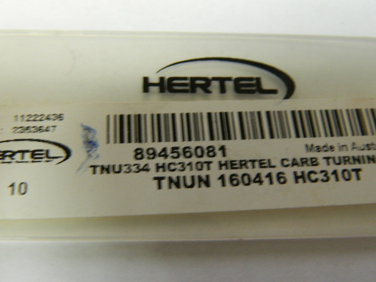HERTEL TNU334 HC310T Carbide Turning Insert Pack of 10