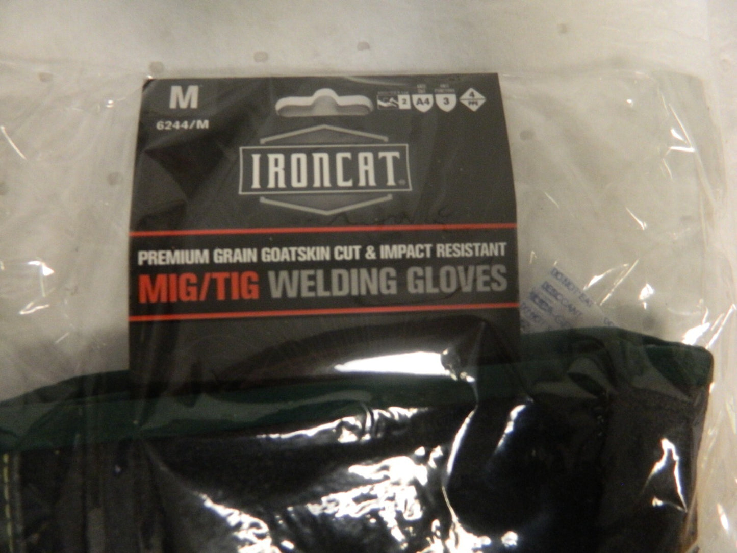 Ironcat 6244/M Premium Grade Goatskin Leather Drivers Gloves Med 2 Pairs 6244/M