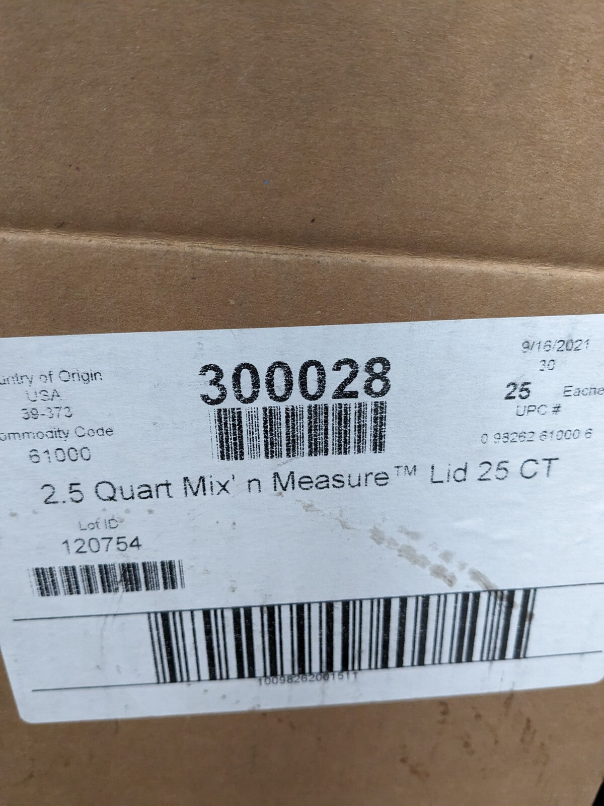 ENCORE PLASTICS Paint Mix and Measure Container Lids, Qty 25 2FCA6