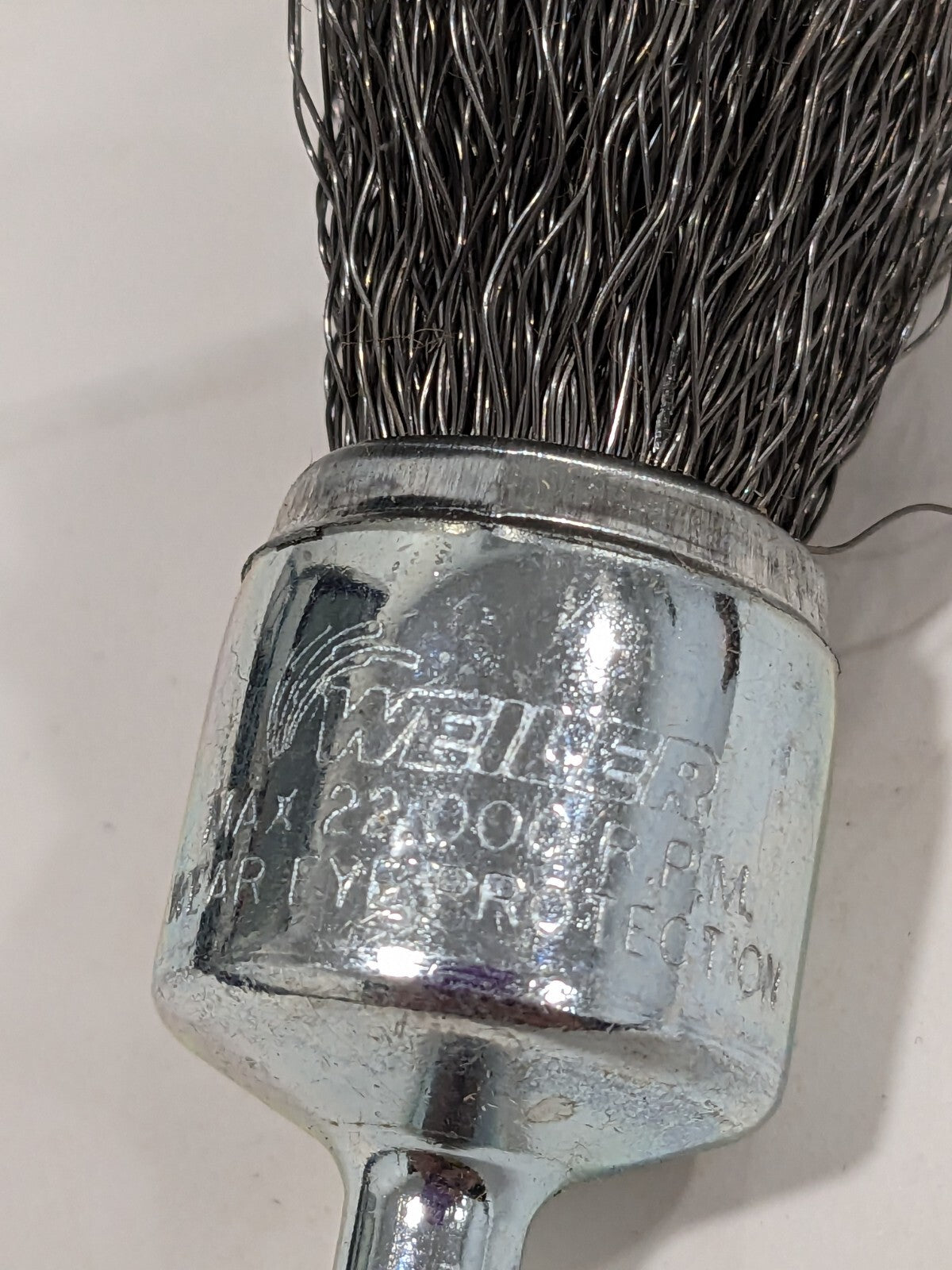 WEILER End Brushes: 3/4" Dia, Steel, Crimped Wire 22,000 Max RPM Qty 3 9037