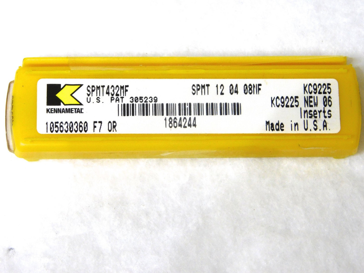 Kennametal Carbide Turning Inserts SPMT432MF Grade-KC9225 Box of 5 1864244 USA