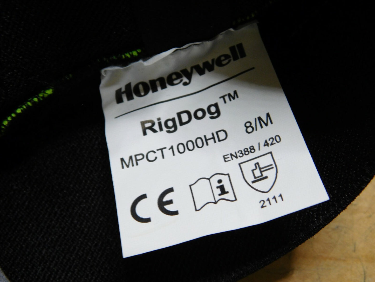 2 PAIRS Honeywell Winter Impact Gloves Black/Yellow Size Medium/8 MPCT1000HD/8M