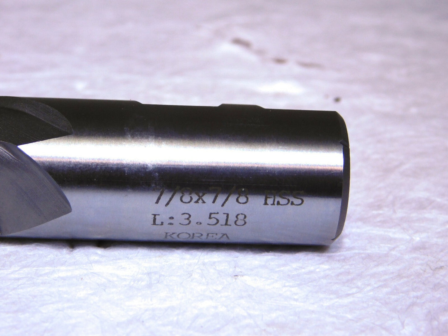 Interstate HSS Sq End Mill 7/8 Dia 2Fl 7/8 Shank Dia RH 5-3/4 OAL 01901560