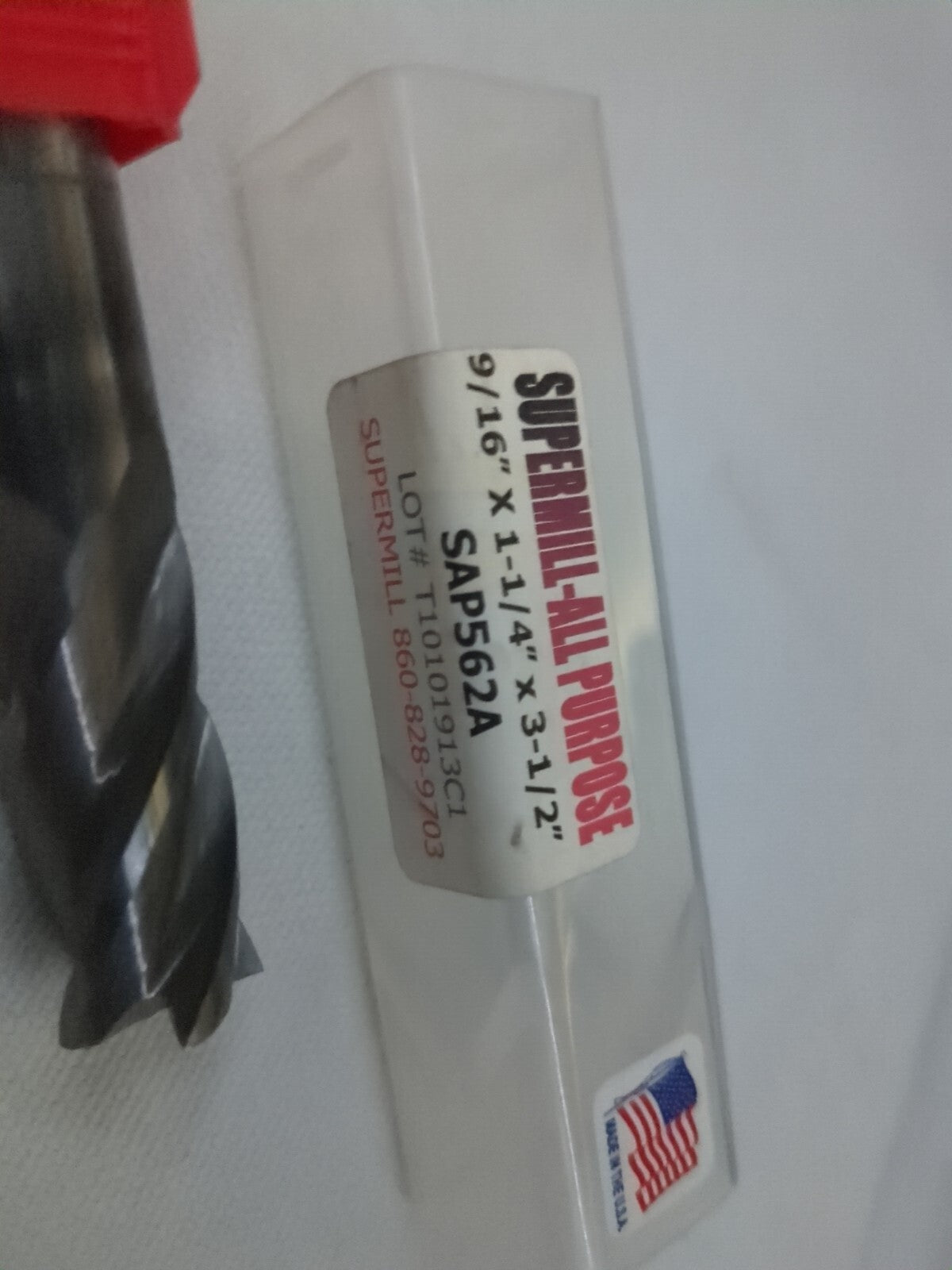 SUPERMILL Square End Mill: 9/16" Dia, 1-1/4" LOC, 4 Fl Solid Carbide S
