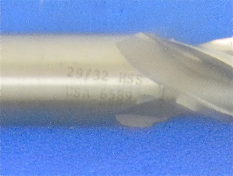 29/32" x 1" Double End Mill 6 3/8" OAL HSS 4Fl #6589