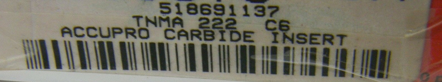 Accurpro Indexable Carbide Turning Inserts TNMA 222 Grade C6 QTY 10 518691137