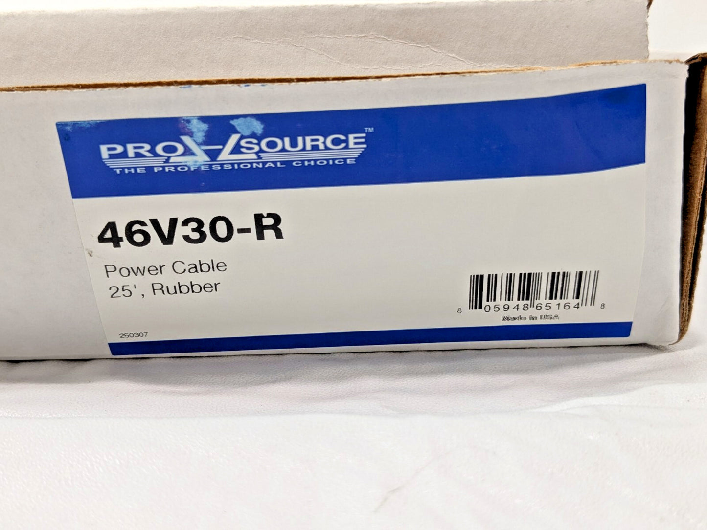 PRO-SOURCE Power Cable 25 Ft Rubber 46V30-R