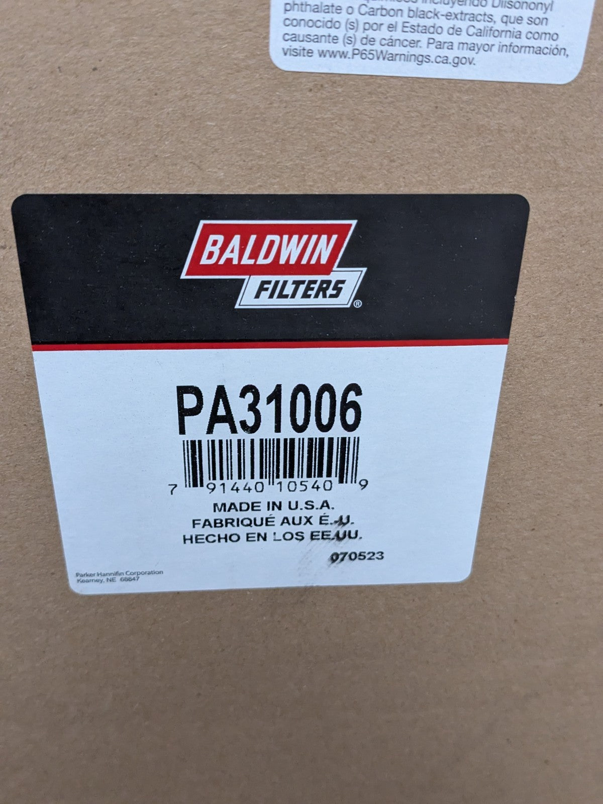 Baldwin Automotive Endura Panel Air Element: 9.094" OAL PA31006