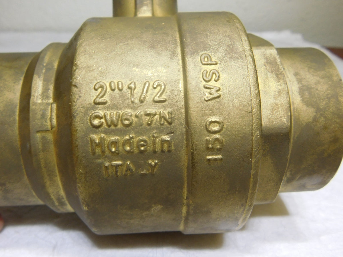 Midwest Control Brass Ball Valve 2-1/2 Pipe Full Port 600 WOG Rating BVS-250