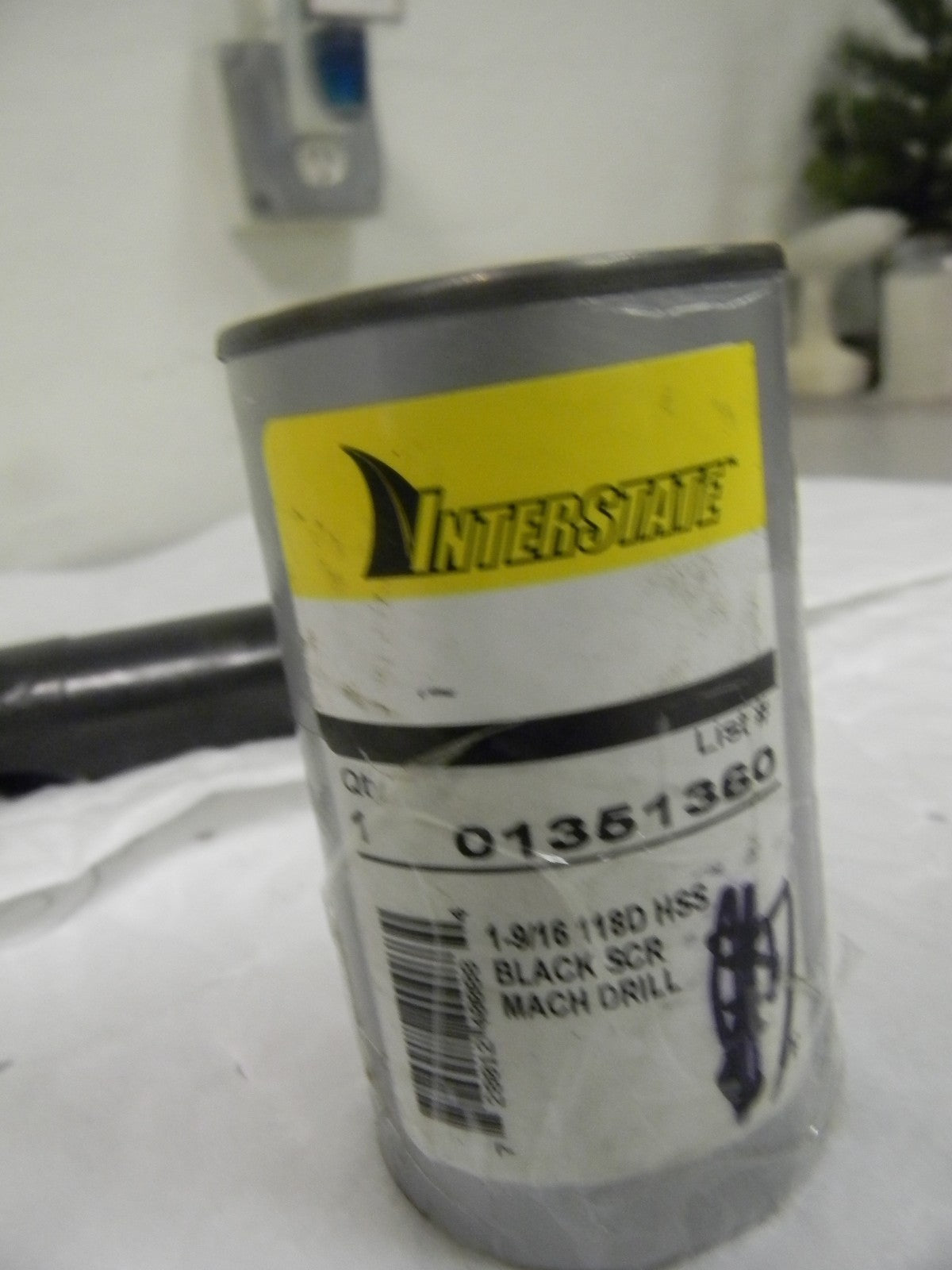 Interstate HSS Screw Machine Drill Bit 1.5625" RH 118º Pt 7-3/4" OAL 01351360