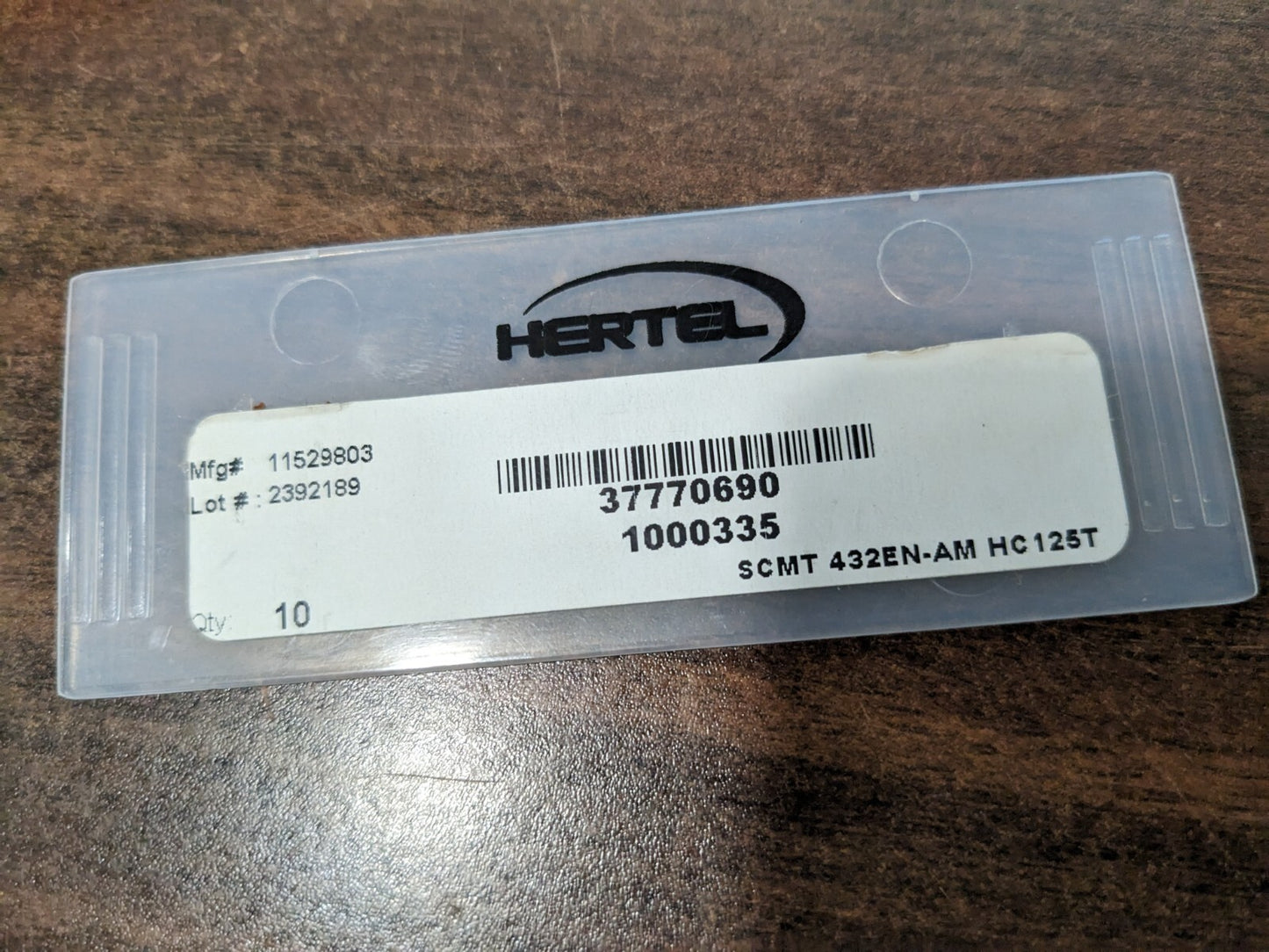 HERTEL Turning Insert 10ct SCMT 432ENAM HC125T, Carbide 1000335
