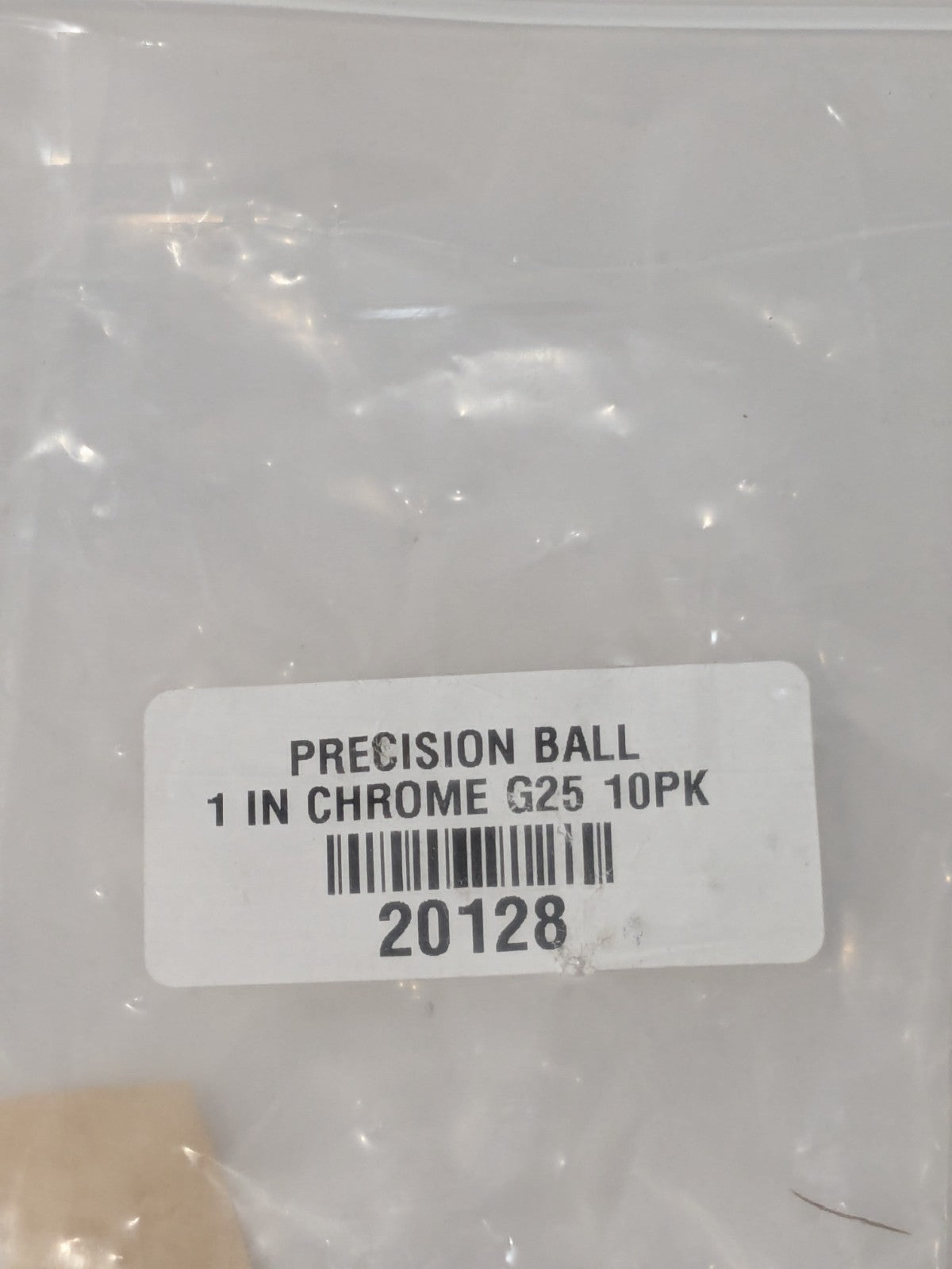 Chrome Steel Ball: 1" Diam., Grade 25, 62 to 66 C Hardness 10 Pack 20128