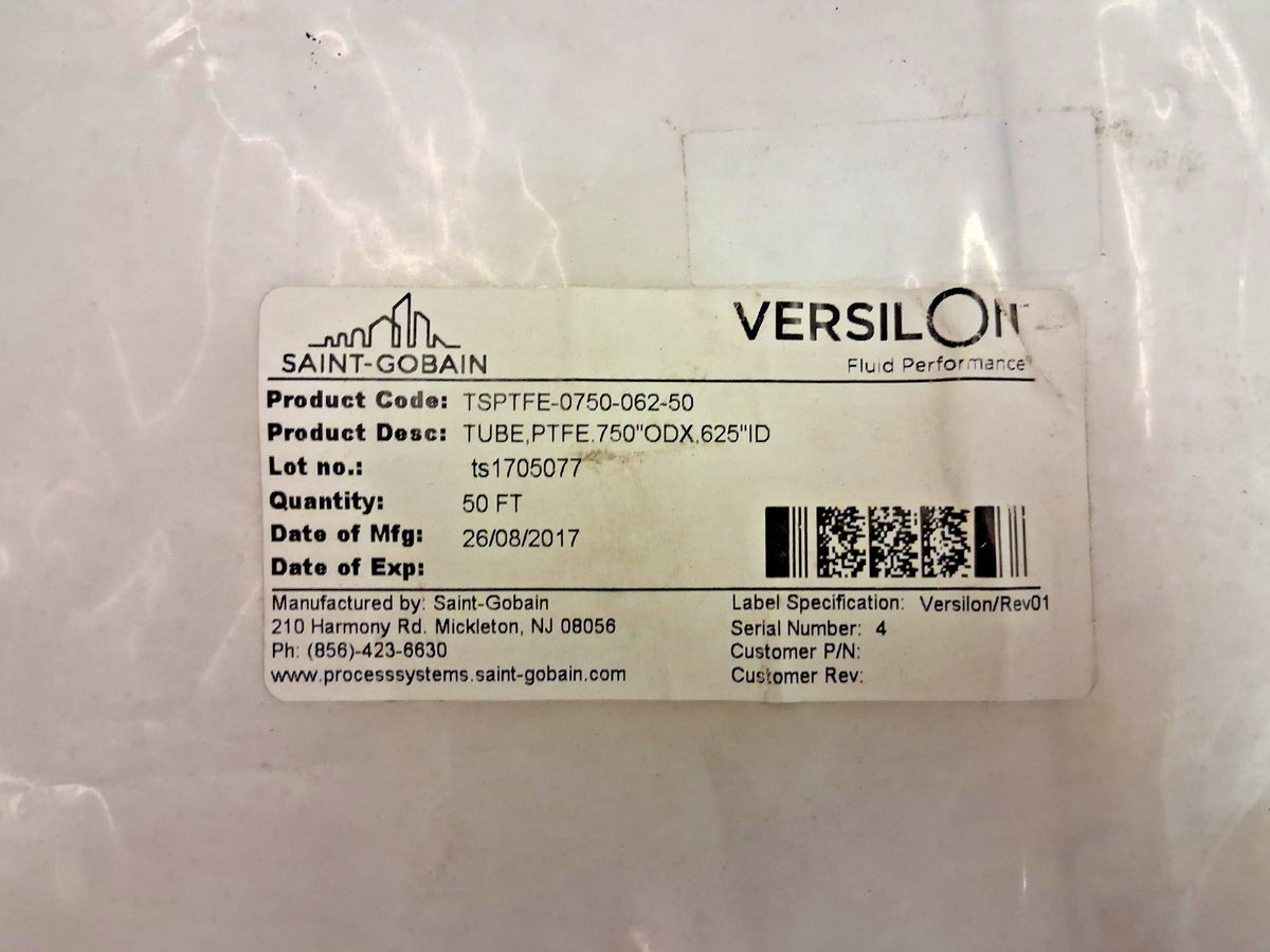 Pro PTFE Tube 5/8" ID 3/4" OD TSPTFE075006250