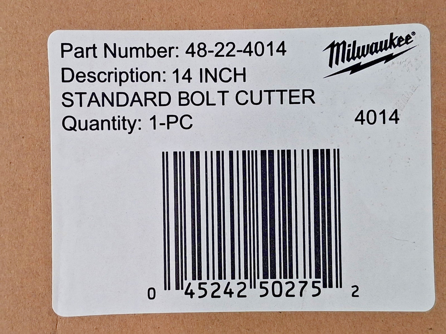 Milwaukee Tool Bolt Cutter 5/16" Capacity 14" OAL 48-22-4014
