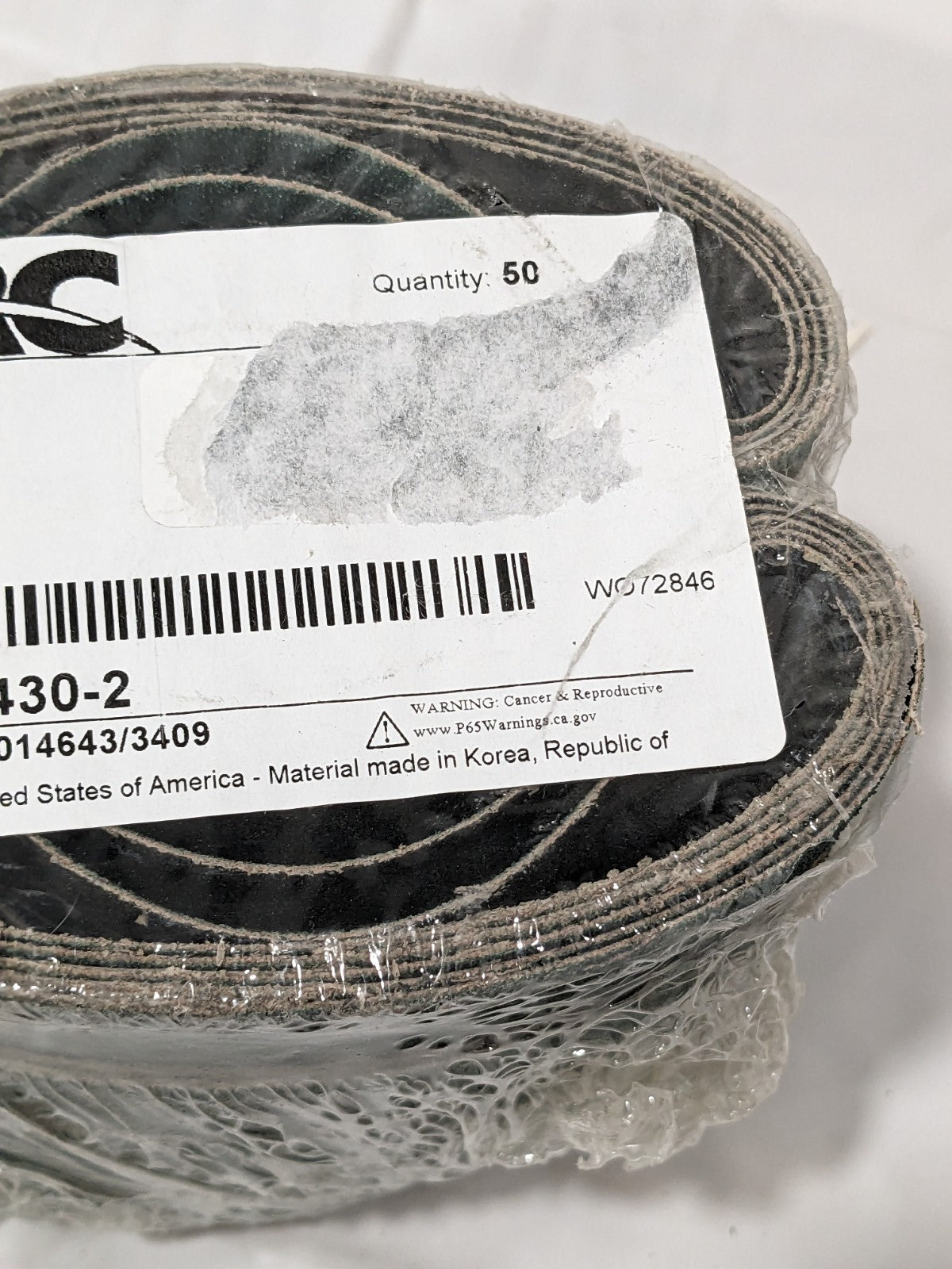 ARC Abrasives Belts 1" x 12" 80GRIT Zirconia Alumina Y-Weight Qty 50 7