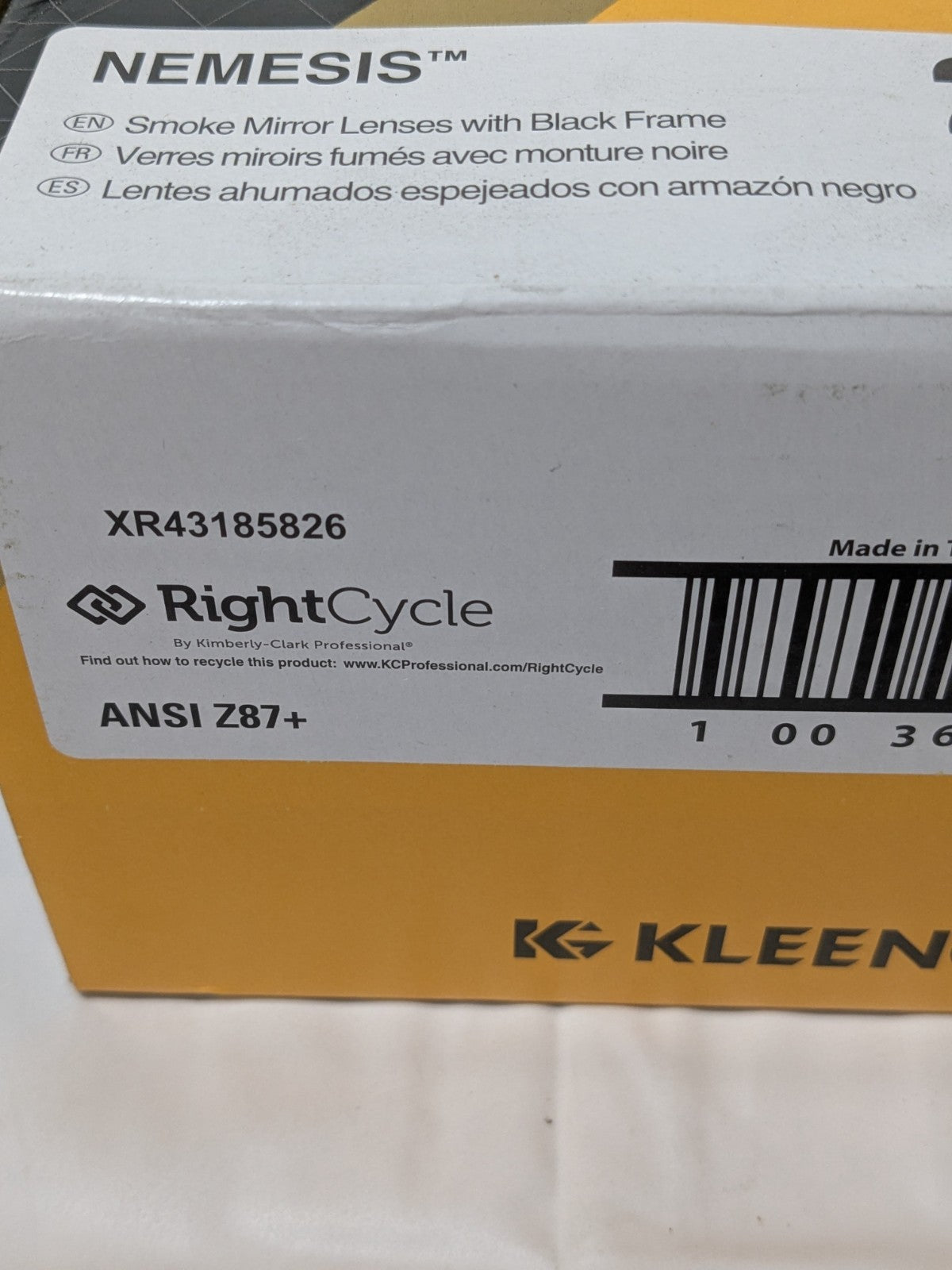 KleenGuard Nemesis V30 Safety Glasses Smoke Mirror Black Z87+ 12 Pack 25688