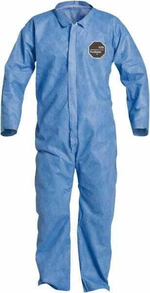 Polypropylene General Purpose Coveralls Zipper Blue Qty 25 Size XXL 5502XXL