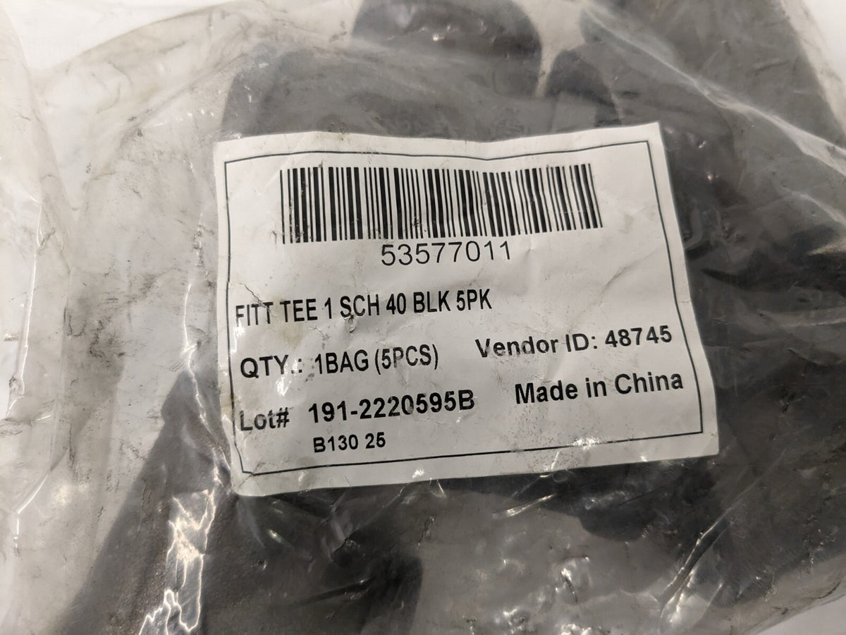 Black Tee: 1, Threaded 5pk MDB130 25-5