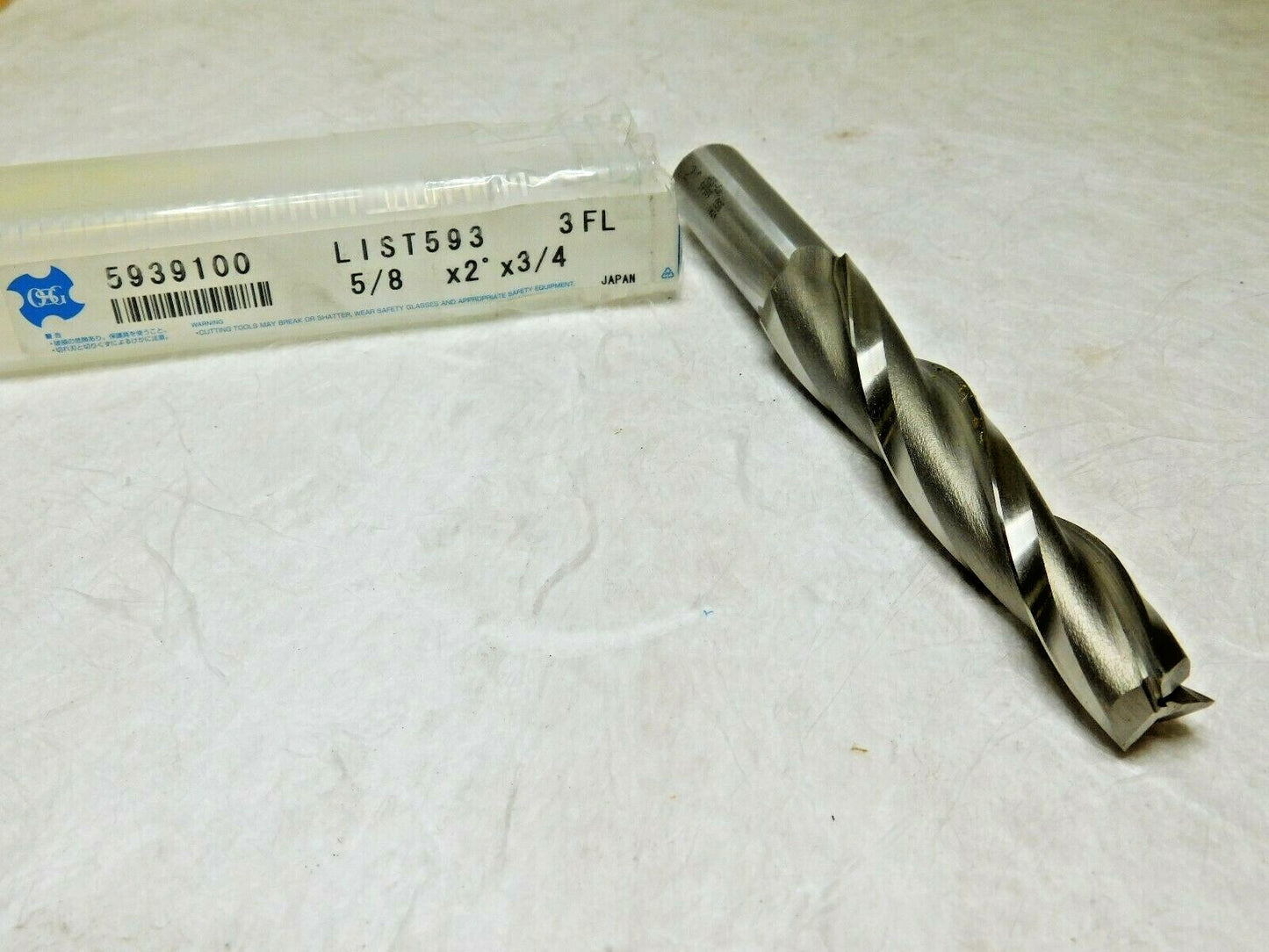OSG Tapered Square End Mill Cobalt 5/8" x 2º x 3/4" x 6-1/2" 3FL