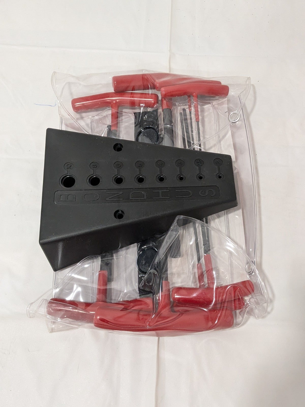 BONDHUS T-Handle Cushion Grip Hex Key Set 8 Piece 15389