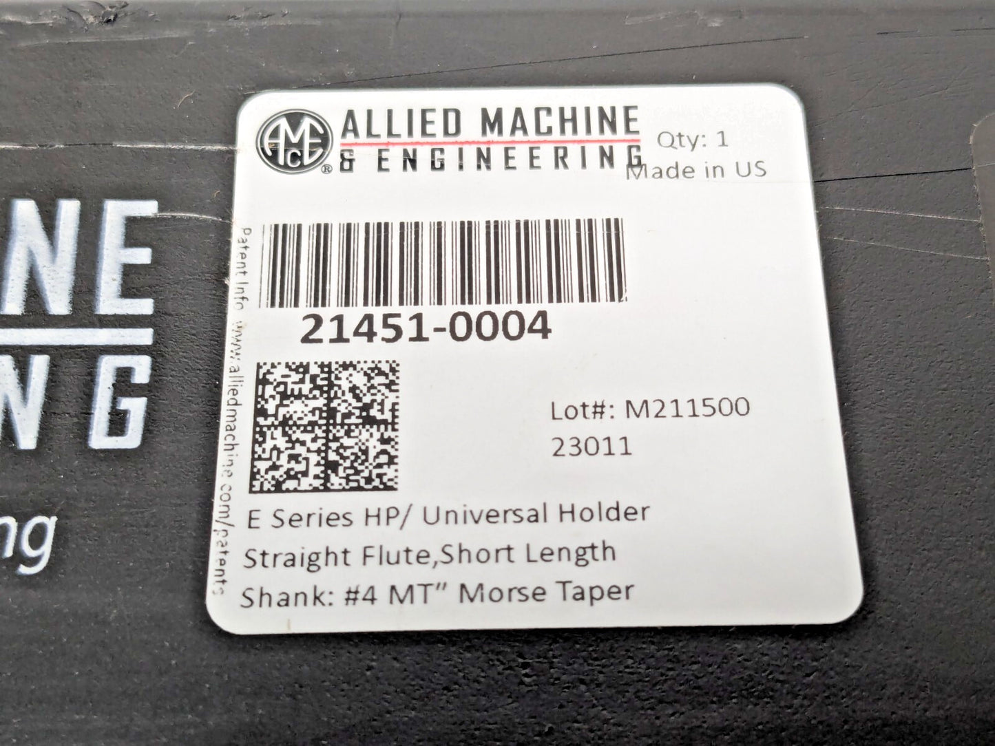 Allied Machine Spade Drill 4MT E Series 2-1/2 to 3-3/8" Dia 21451-0004