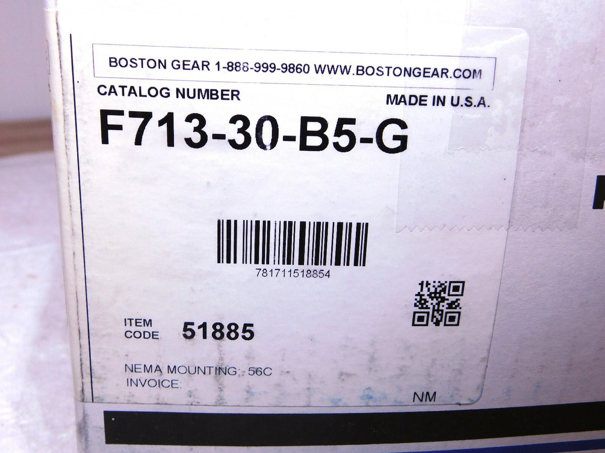 Boston Gear C-Face Worm Gear Speed Reducer 30:1 Ratio Single Shaft Left 51855