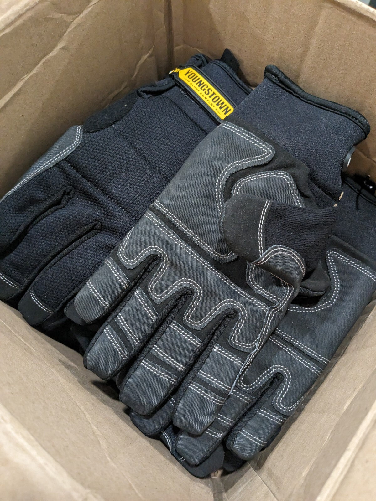YOUNGSTOWN 6pk Work Gloves: Size M Fleece Lined FleeceCold Condition 03-3450-80