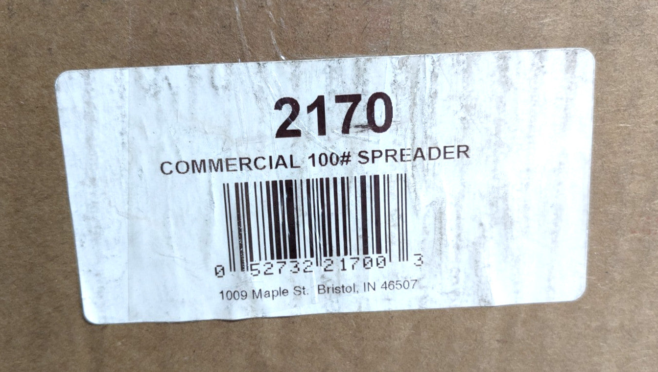 Earthway Commercial Broadcast Spreader 100lb Capacity Hopper 13" Wheels 2170