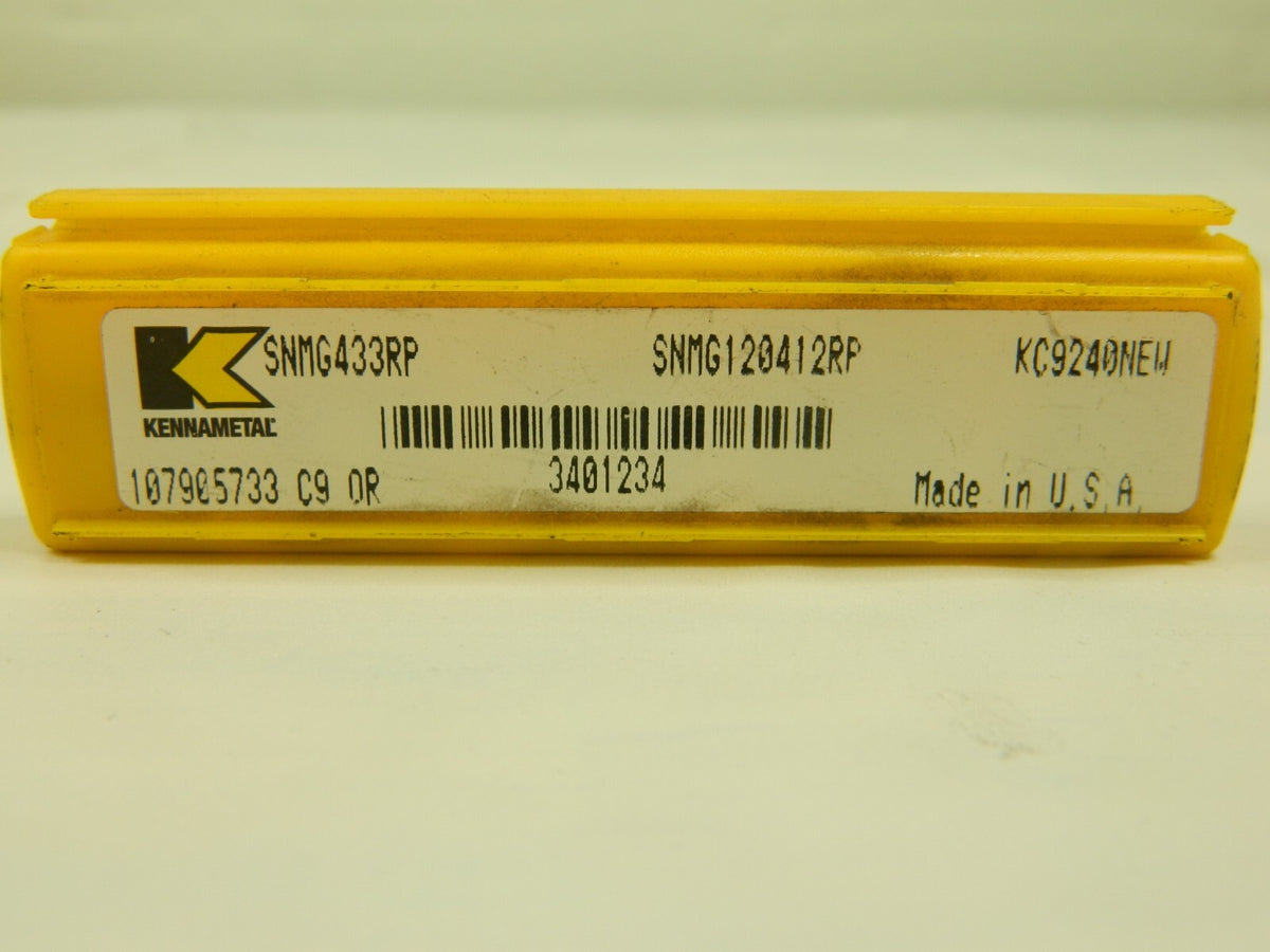 Kennametal Carbide Insert SNMG433RP KC9240 Qty 5 3401234