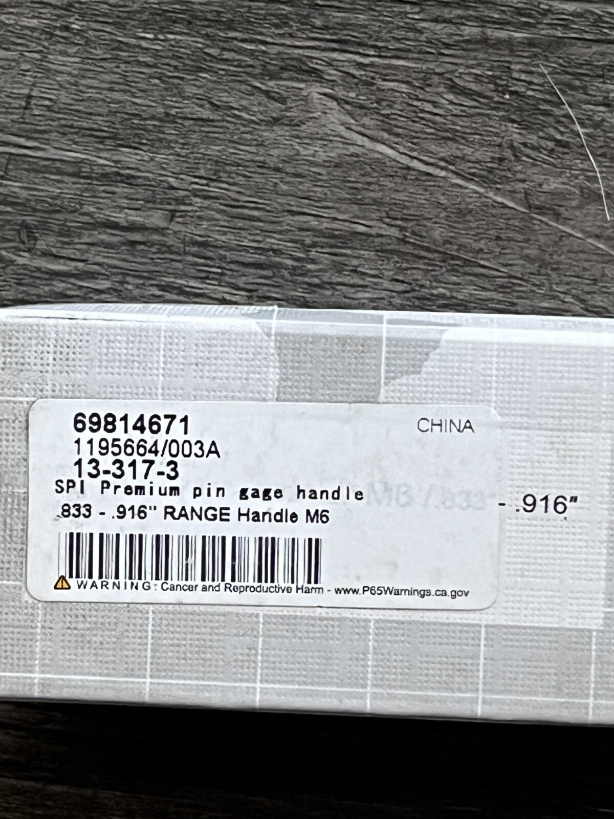 SPI 0.833 to 0.916" Ring Diameter Range M0 Handle Size Aluminum Pin Gage