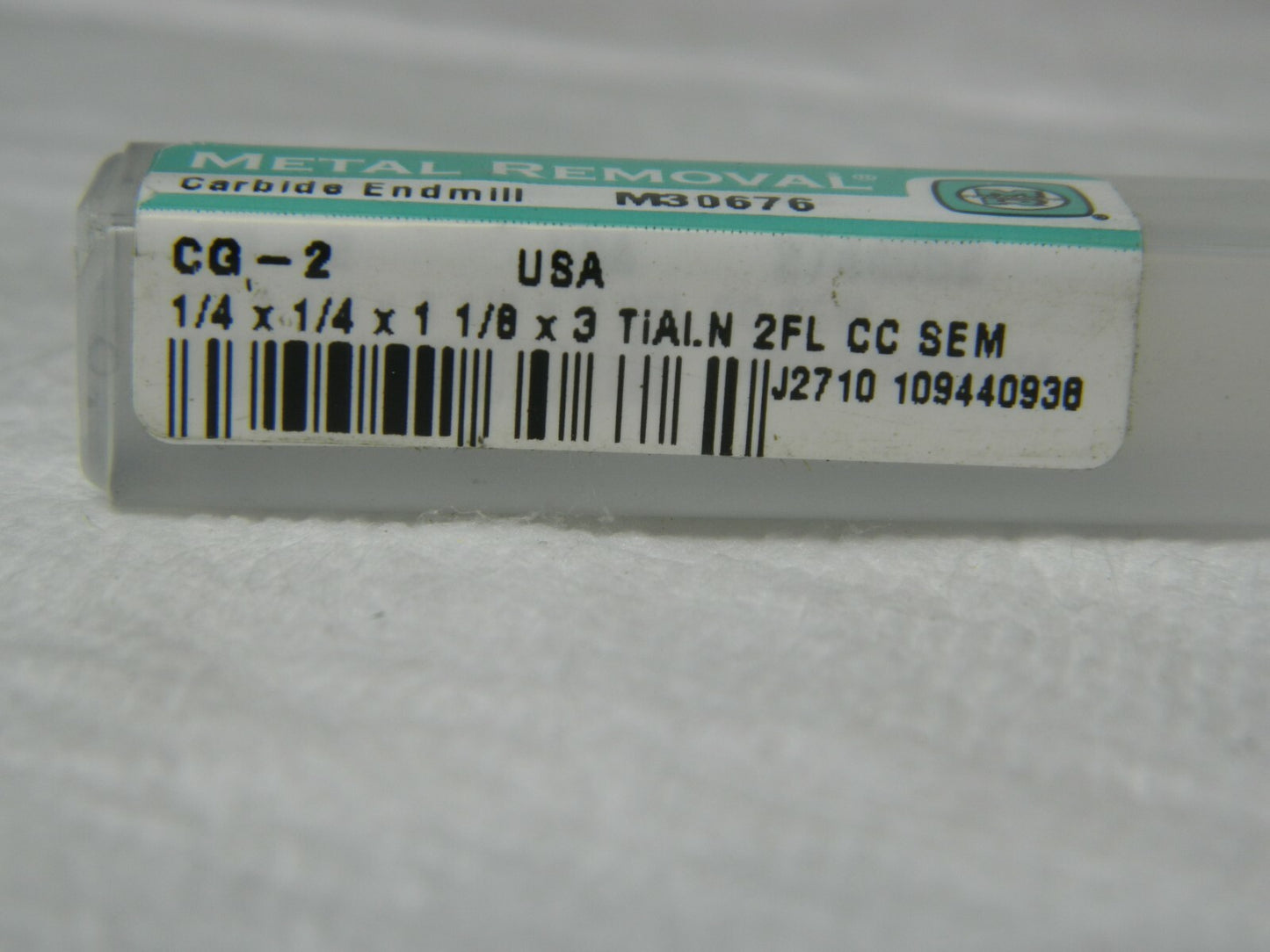 Metal Removal 1/4" x 1-1/8" x 3" 2FL Carbide TiAlN Single End Mil