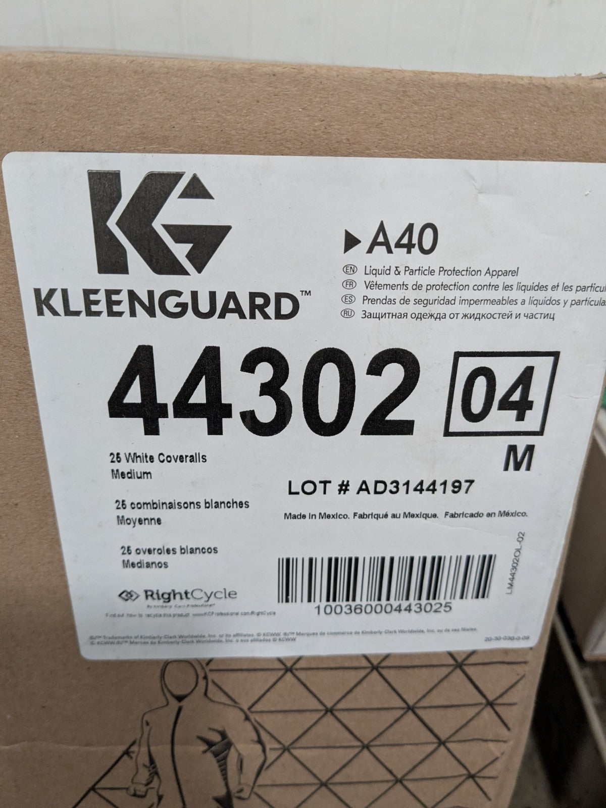 (25) KleenGuard Non-Disposable Rain & Chemical-Resistant Coveralls Sz M 44302