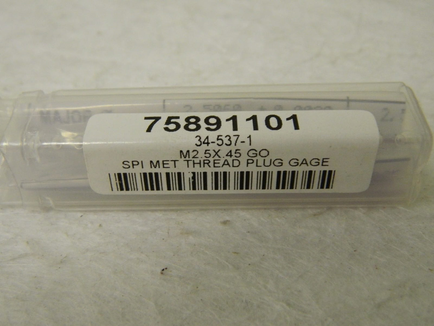 SPI Go Gage Single End Plug Thread M2.5x0.45 Class 6H 75891101