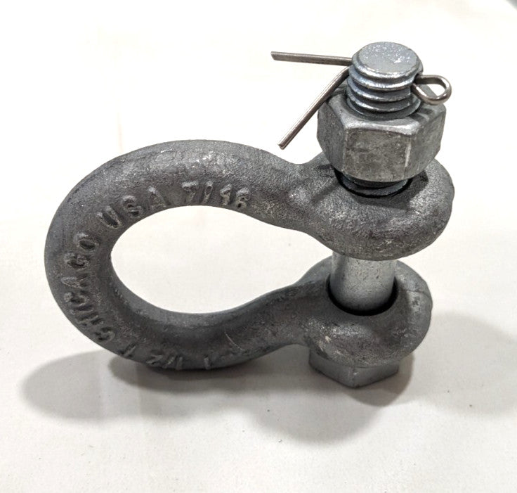 Chicago 1.5Ton Galvanized Anchor Shackle with Bolt Pin 3000LB WLL 20625-9