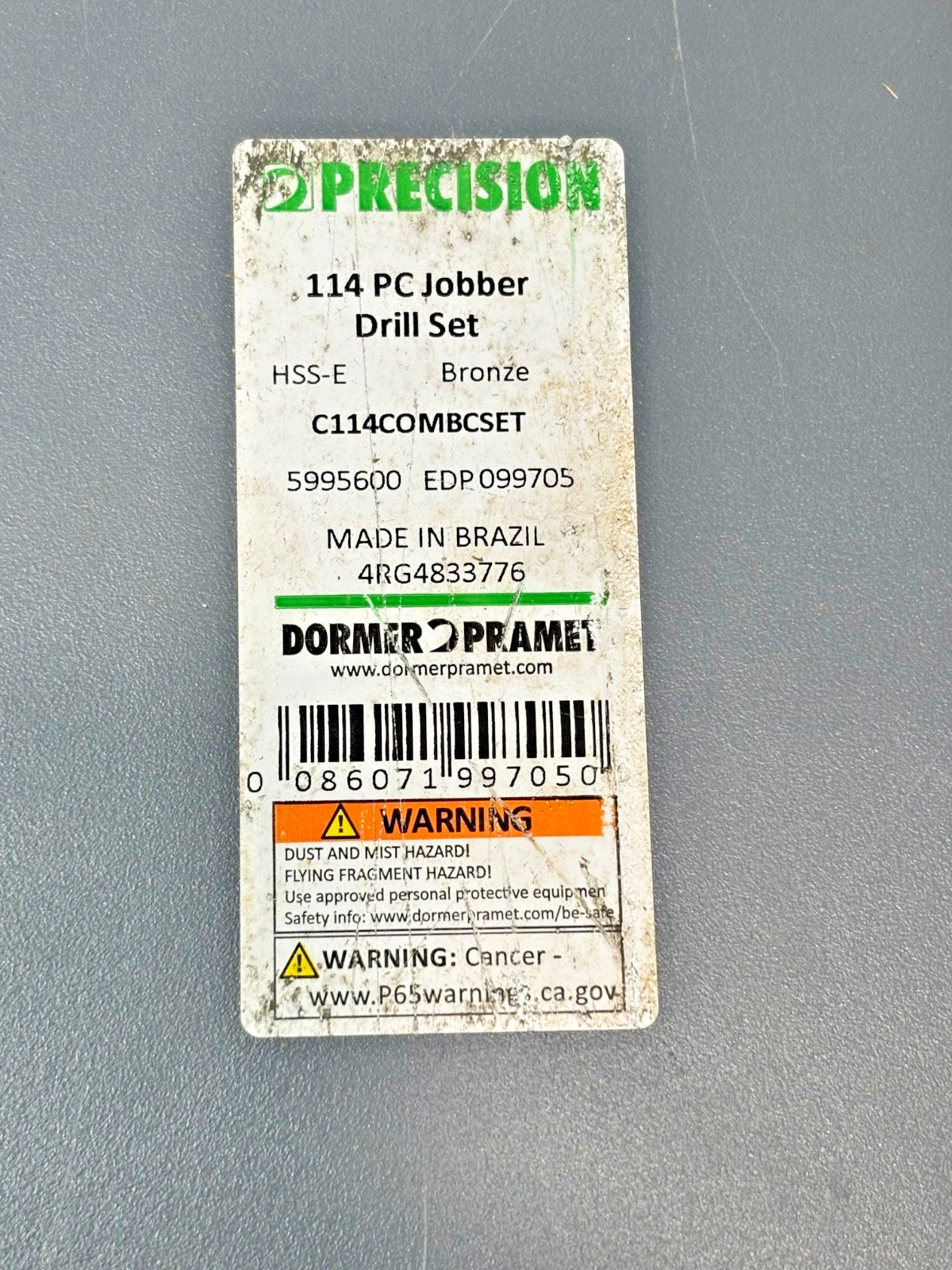 Precision 114 Piece Jobber Drill Bit Set HSSE Bronze C114COMBCSET 5995600