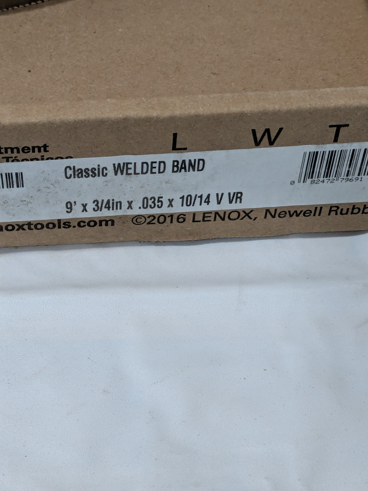 Lenox Welded Bandsaw Blade: 9' Long x 3/4" Wide x 10 to 14 TPI 79691CLB92745